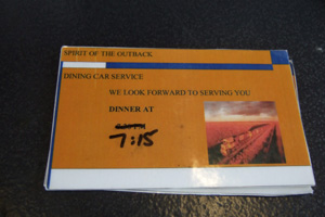 夕食のチケット